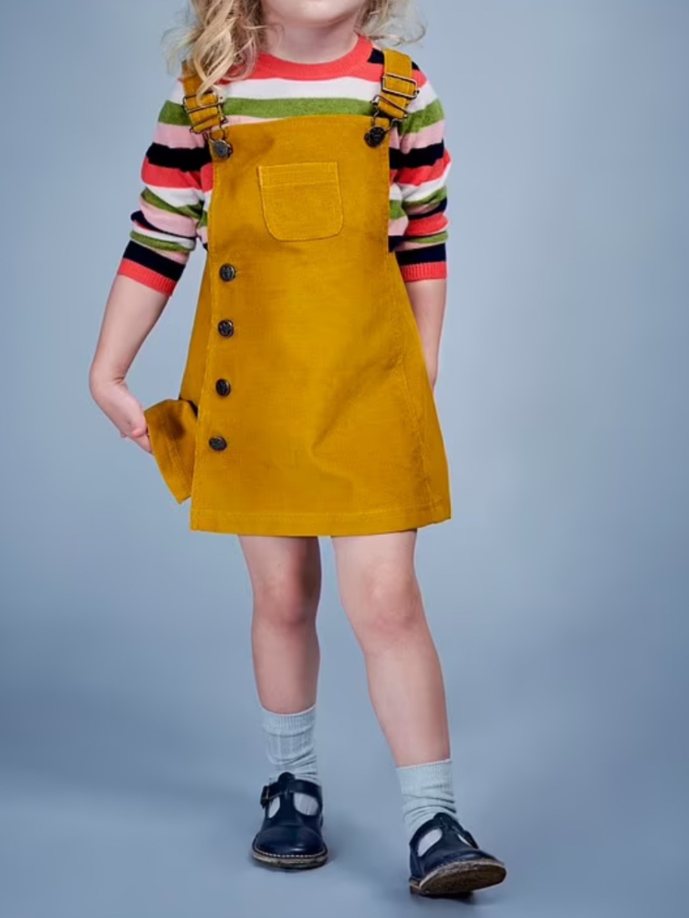 MARIE CHANTAL Corduroy Pinafore Dress
